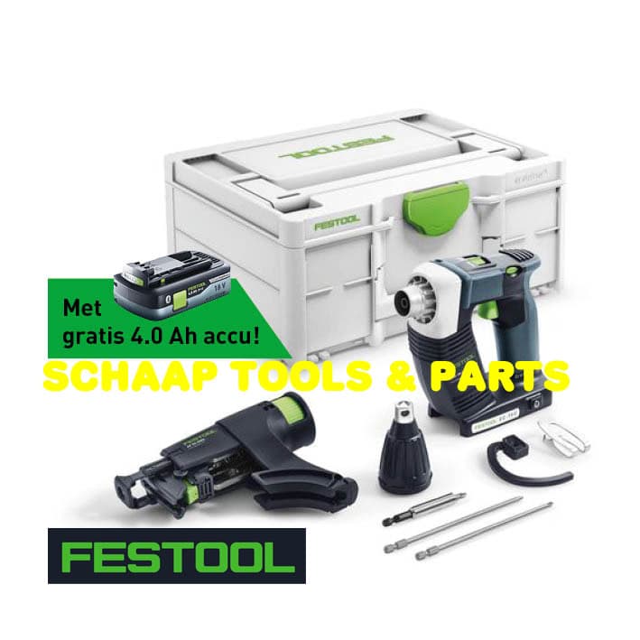 Festool Accu schroefautomaat DWC 18-4500 Li-Basic in SYS 3 M 187 tijdelijk met gratis accu | 576504